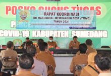 Bupati Sumedang bersama Forkopimda melaksanakan rakor persiapan TMMD Tahun 2021 yang digelar di Pendopo IPP Sumedang, Senin (26/10). (foto: humas pemkab sumedang)