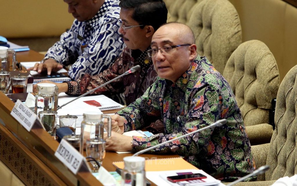 Kepala BKN, Bima Haria Wibisana dalam agenda rapat kerja, beberapa waktu lalu. (Foto: dok/JPNN)