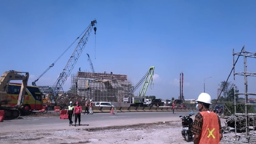 Lokasi ini akan dilakukan pemasangan steel box girder di pintu Tol Cileunyi sebagai akses interchange untuk Tol Cisumdawu. (Foto: Times Indonesia)