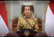 Presiden Joko Widodo dalam siaran pers melalui Youtube Sekretariat Presiden, Minggu (25/7/2021). (Foto: tangkap layar)