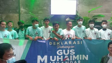 KAUM milenial di Garut deklarasikan dukungan terhadap Gus Muhaimin, Senin. FN