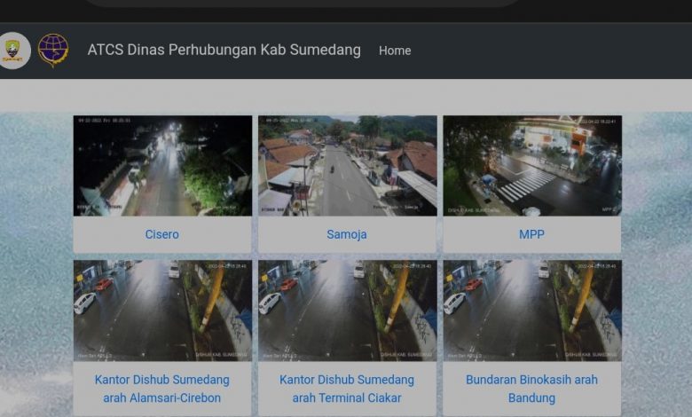 Tangkapan layar aplikasi ATCS Dishub Sumedang
